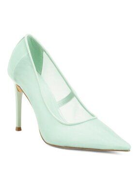 Steve Madden Mesh Reya Heels in Mint